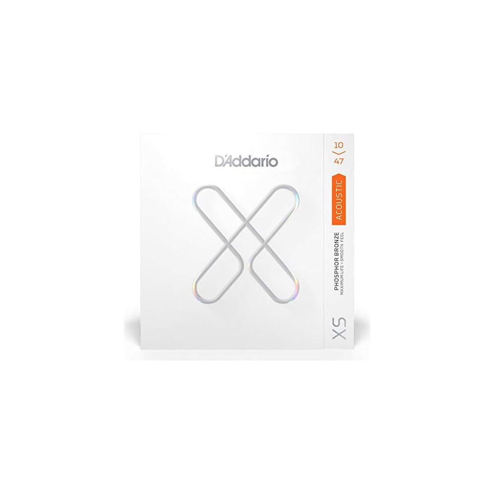 [2 Sets] D Addario XSAPB1047 Phosphor Bronze Acoustic Guitar Strings [10-47] Coated Strings