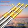 Telescopic Stainless Steel Fishing Net Pole - Large, Thickened, Universal for Fish & Birds