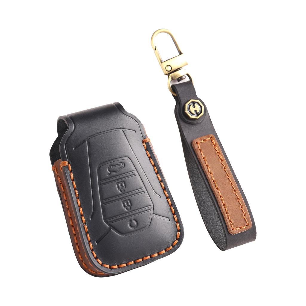 [Isuzu ]Genuine Leather Key Cover Handmade Suitablefor mux mux d-max keychain car key case