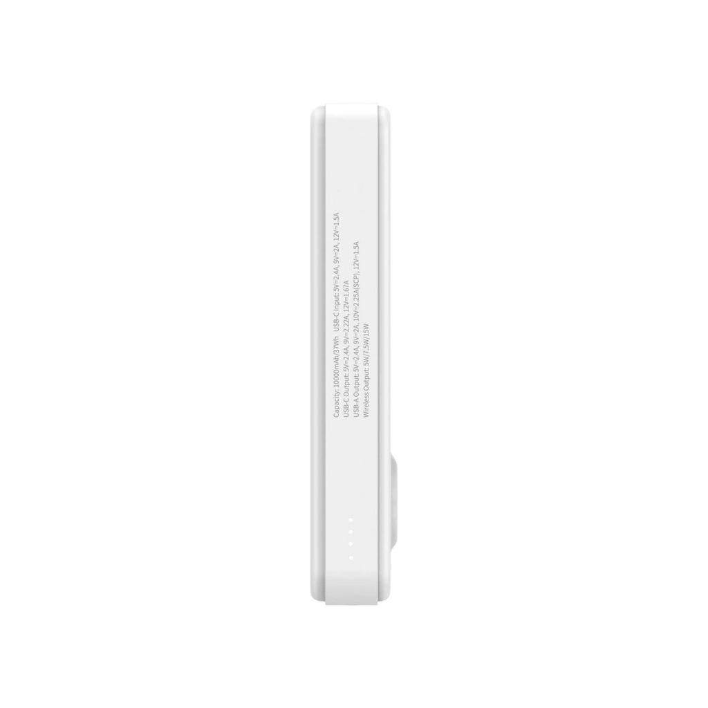 Powerbank Wozinsky Wlwp-10Ka0Y3Ws 22,5W Pd Qi2 10000 Mah, Z Podstawką, 1X Usb-A, 1X Usb-C - Biały