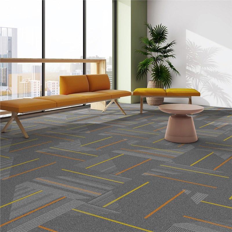 Thickened Commercial Office Carpet Tiles for Large Area Flooring