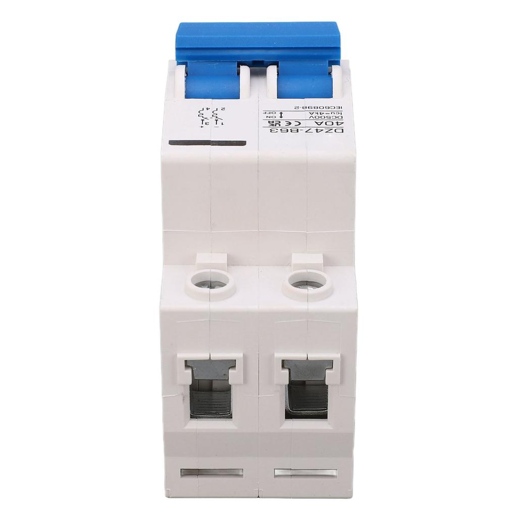 DC Miniature Circuit Breaker DIN Rail Mount Type B 2P 40A 500V for Solar PV System DZ47 B63