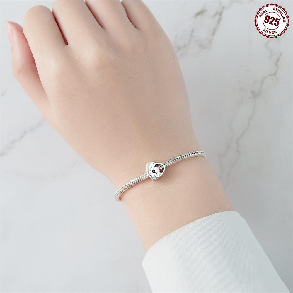 Original Copper Charms Luxury Mother'S Daymother-Child Beading Fit Bracelet Diy Women Making Delicate Gift