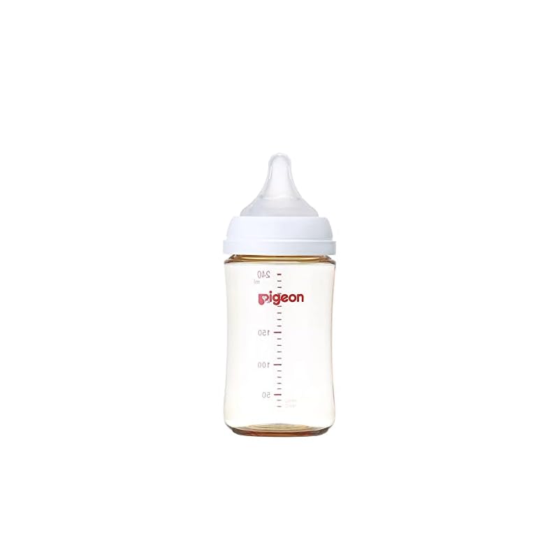 PIGEON Pigeon Breastfeeding Feel Baby Bottle 240ml (for babies 3 months and up) High-quality plastic, also used in medical institutions. Lightweight