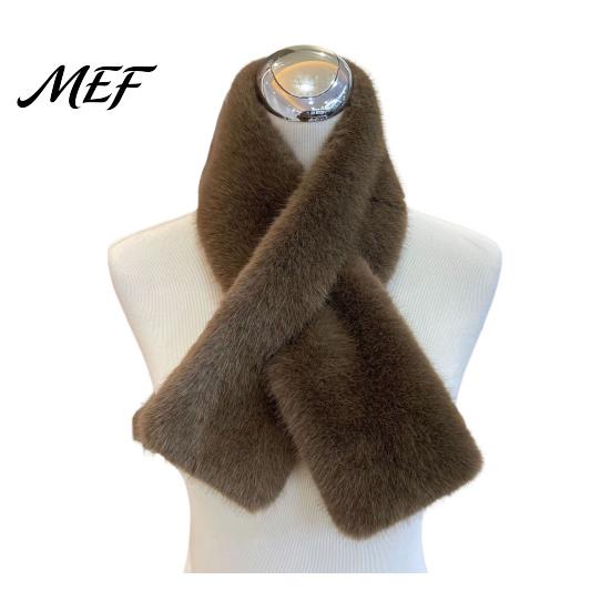Skin Friendly Plush Neck Scarf Women Faux Fur Scarf, Winter Warmer for Cold Weather, Short Collar Scarves, Soft Imitation Mink & Not Bulky,