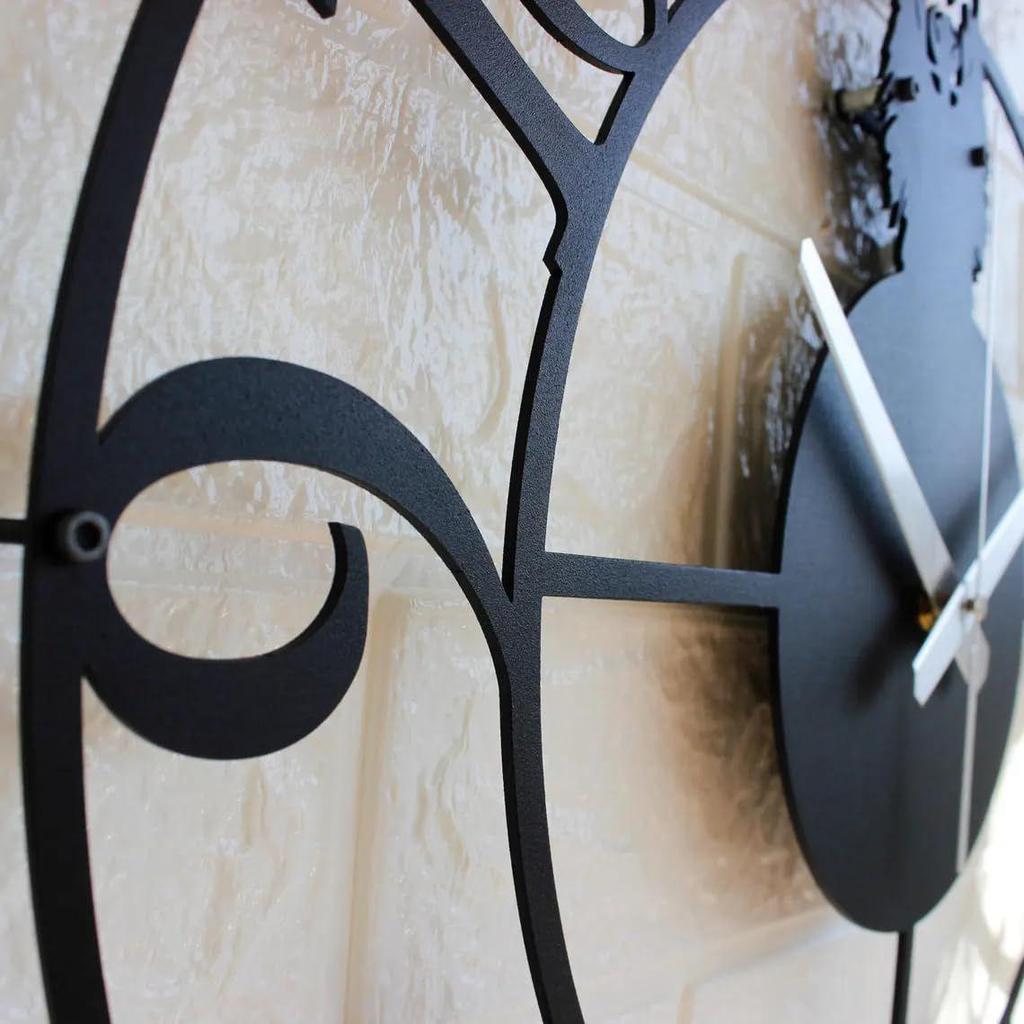 Stylish Metal Wall Clock for Living Room, Bedroom, Office, Kitchen, Home and Hall | Antique Fancy Big Size Modern Wall Watch for Home Decor (60CM)