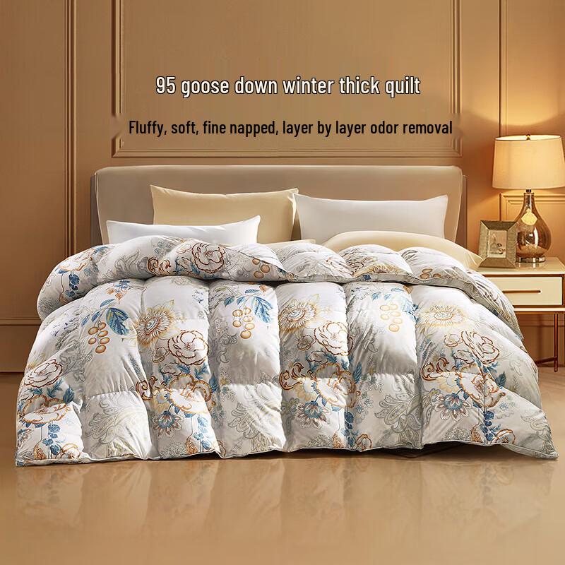 FUANNA 95% Grey Goose Down Winter Comforter