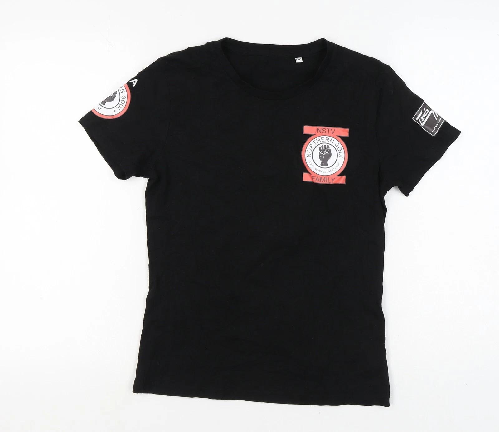 Tamla Motown Black Unisex M T-Shirt Short Sleeve M
