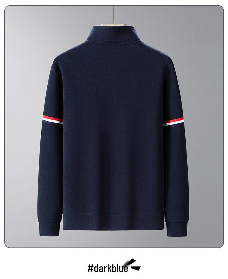 Men's Plus Size Retro Half-Zip Fleece Hoodie - Thick, Loose, Stand Collar for Spring, Autumn, Winter.