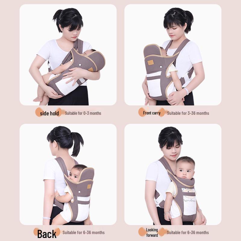Multifunktionaler leichter Babytrage für Säuglinge - Doppelte Verwendung, vorne & hinten, Sommerfreundlich, Ergonomisches Design