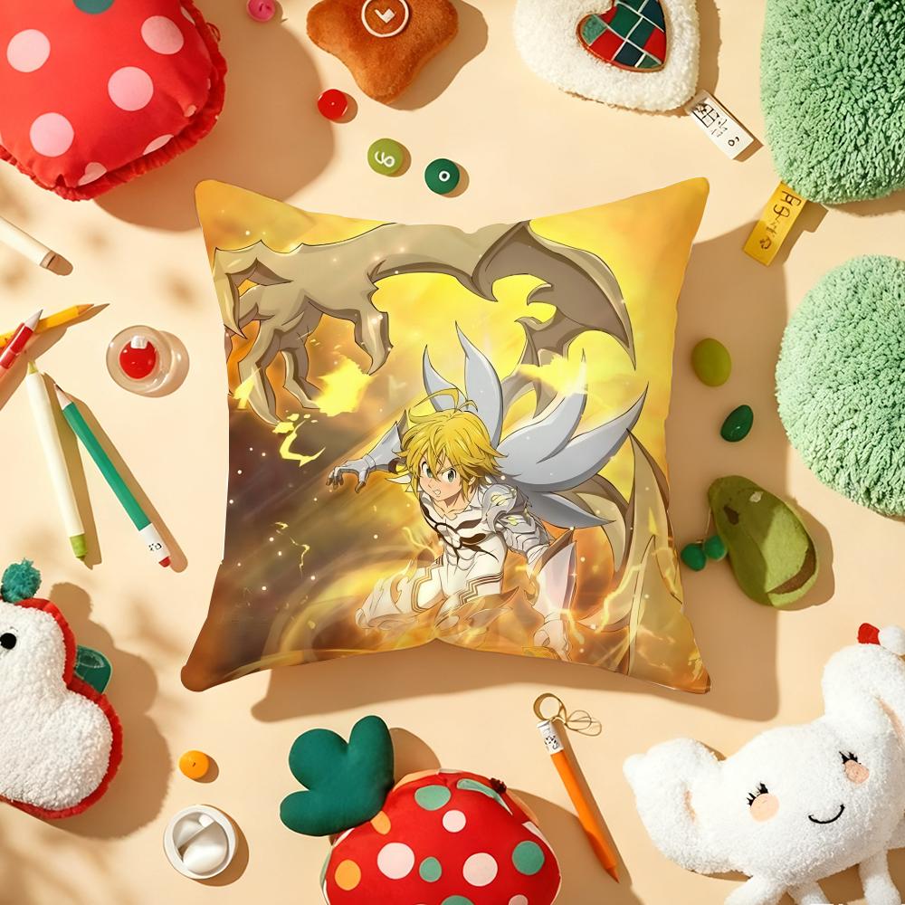 Anime DDeadly SSins Cushion Cover Plush Fabric Soft DoubleSided Printed Sofa Warm Winter Home Gift Pillow Cover