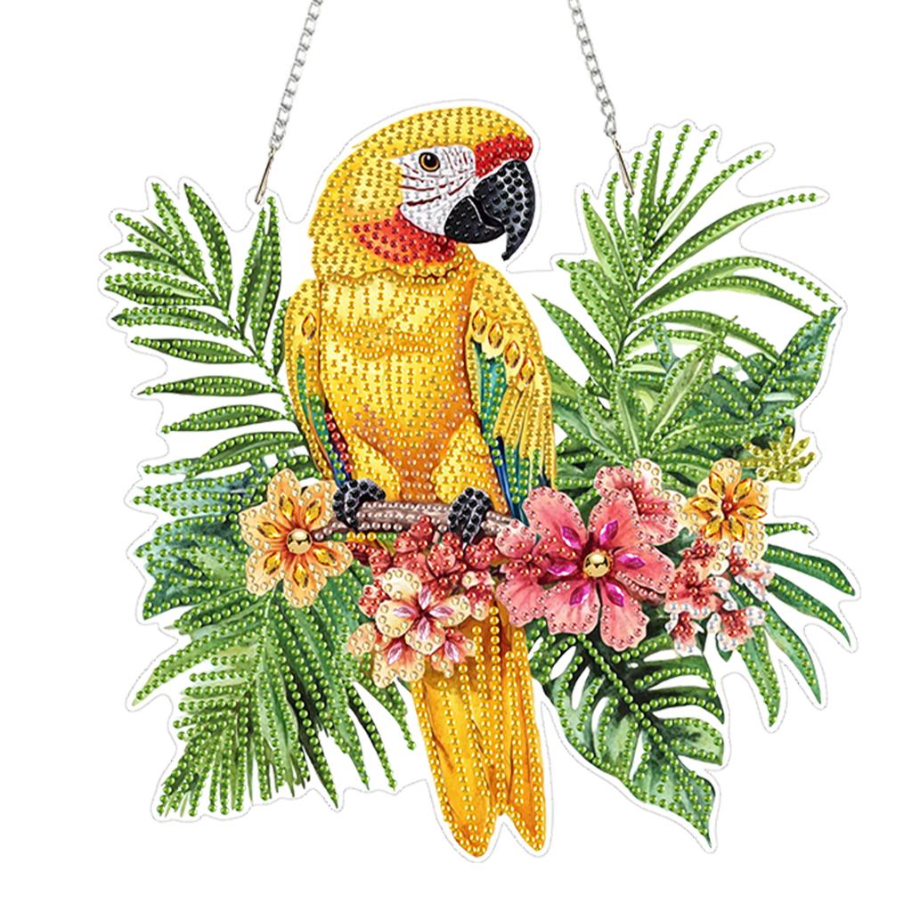 2D Flat DIY Hanging Diamond Art Kits Rhinestone Diamond Art Window Pendants Diamond Art Acrylic Pendant Wall Door Decoration