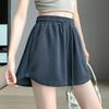 Ice Silk Sports Shorts for For Women In Summer Thin Korean Style High Waist Loose Slim and Versatile Casual A-line Wide-leg Pants