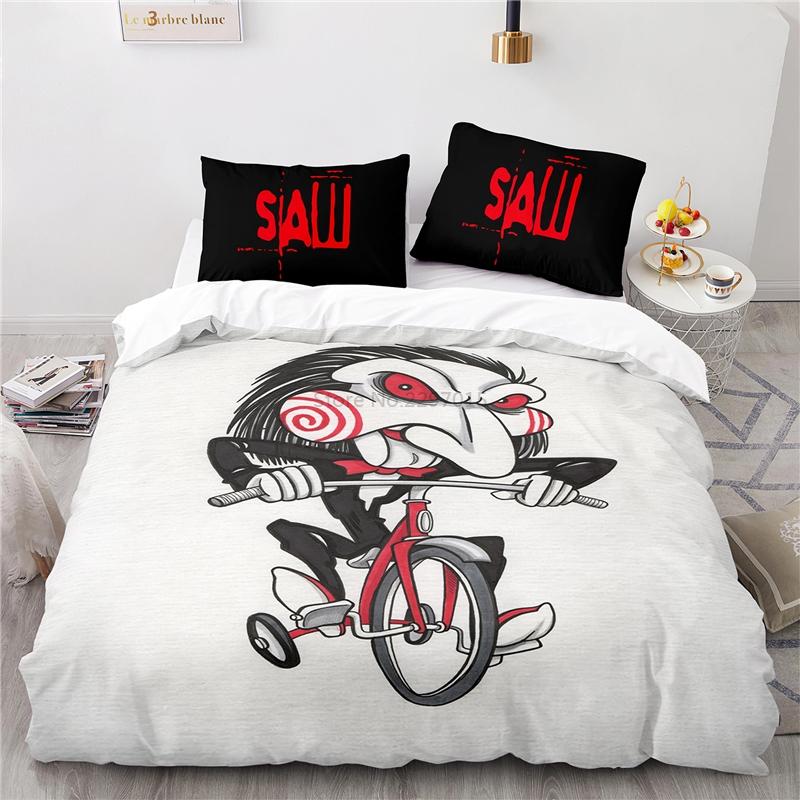 Horror Saw Movie Bedding Set 3d Duvet Cover Set Pillowcase Twin Full Queen King Size Bedclothes Comforter Cover Set Dropshipping