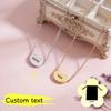 Customized Name Text Love Bean Necklace Stainless Steel Minimalist Bean Couple Necklace Fashion Jewelry Party Birthday Gift