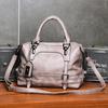 Borsa Boston Lussuosa Grande Capacità Effetto Pelle Vera Per Donna Con Colori Eleganti