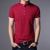 Herren Business Casual Polo Kurzarm T-Shirt Sommer Bequemes und atmungsaktives Oberteil aus massiver Baumwolle