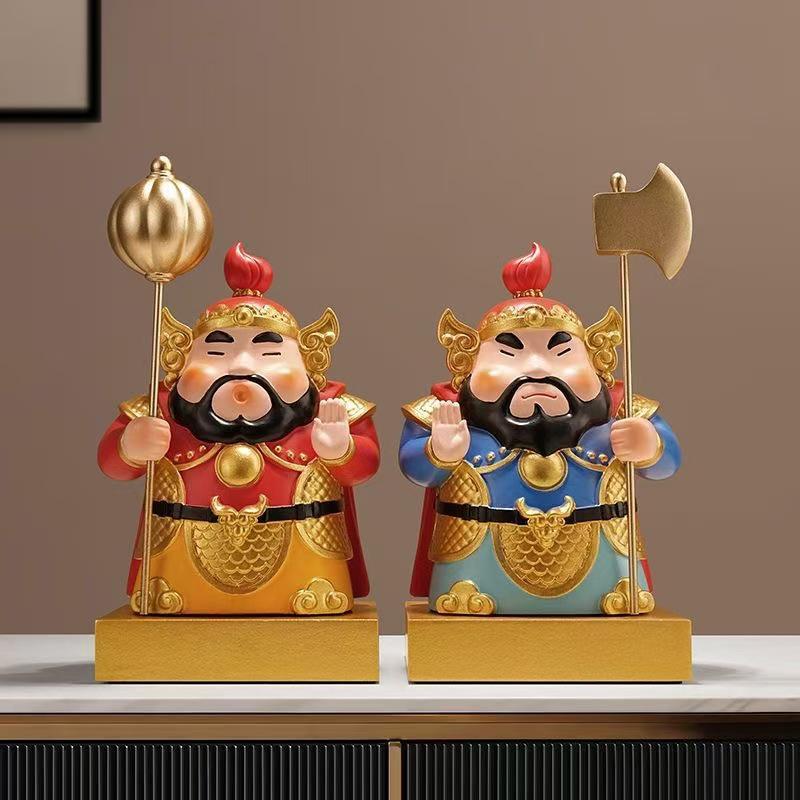 Fortune & Wealth Door God Ornament for Living Room Decor & Housewarming Gift