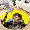 1pc Cyberpunk Future Office Round Area Rug, Indoor Mat Suitable For Office,Bedroom Living Room Home Decor, Room Deco a0926199