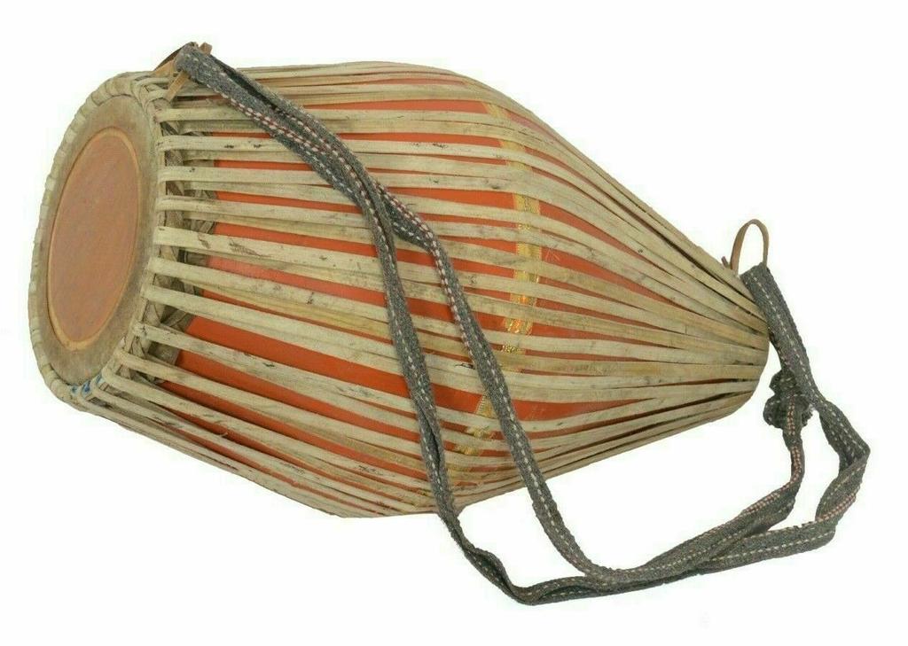 South Indian Musical Pakhawaj Khol Percussion Instrument – Mridangam Drum with Bag