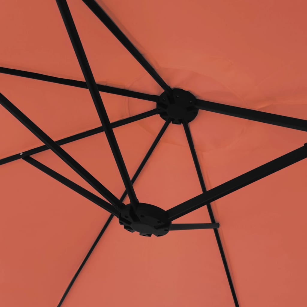 Vidaxl Podwójny Parasol Ogrodowy, Terakotowy, 449X245 Cm