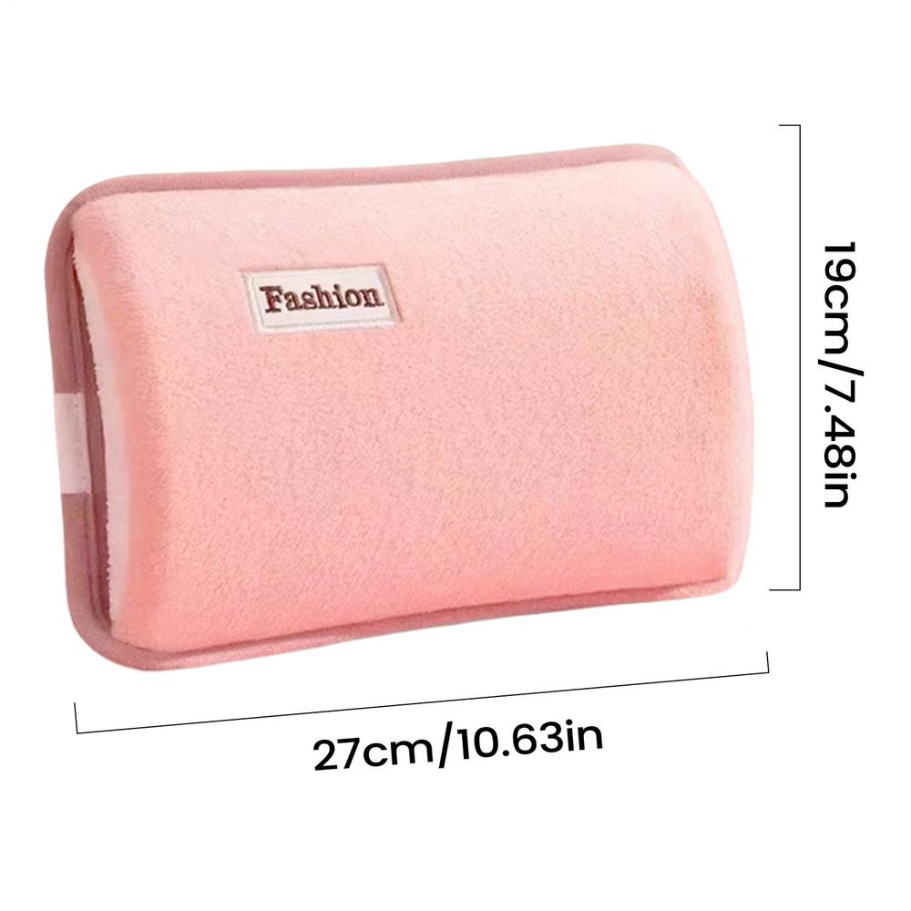 

Rechargeable Electric Hot Water Bottle with Plush Cover for Period Cramp Pain Relief Back Belly Foot Warmth Home Winter Use