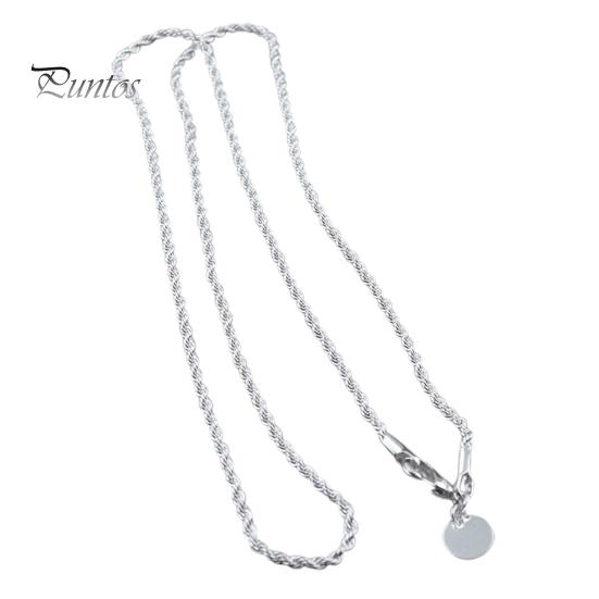 

Ожерелье из витой цепи для мужчин и женщин, тонкая металлическая цепочка, серебряный блестящий ювелирный аксессуар для ежедневного ношения, подарок 55cm серебряный