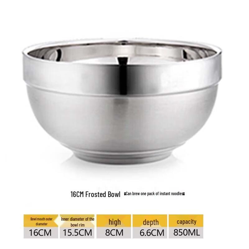 Jundingying Double-Layer Stainless Steel Insulated Bowl Set (4-Piece)
