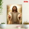 Jesus Religious Christian , HD Embrace of Jesus Mural for Living Room, Bedroom, Dining Room Decor, Holiday Gift for Christians
