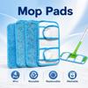 4Pcs Washable Microfiber Mop Pads Reusable Flat Mop Pads Universal Mop Cloths  Indoor Use