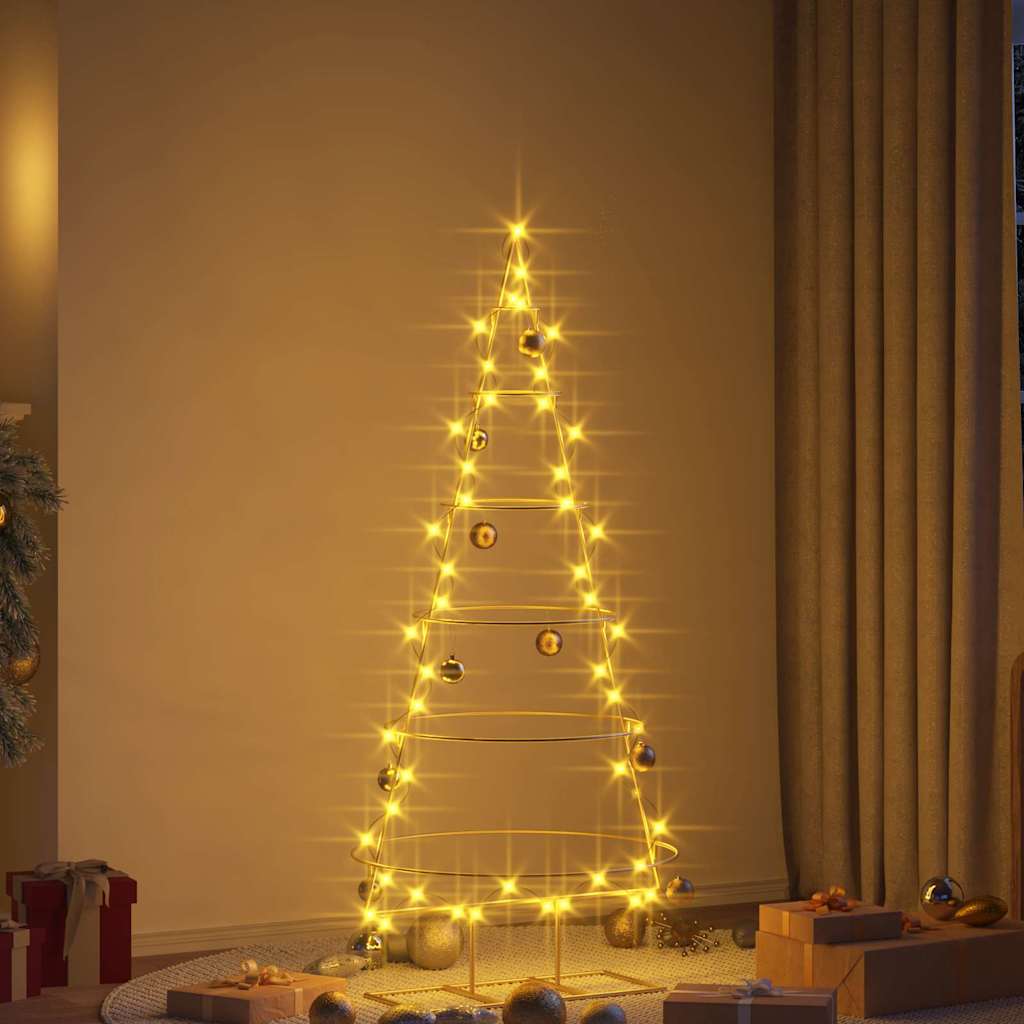 Metal Christmas Tree Gold 148 cm Powder Coated Steel