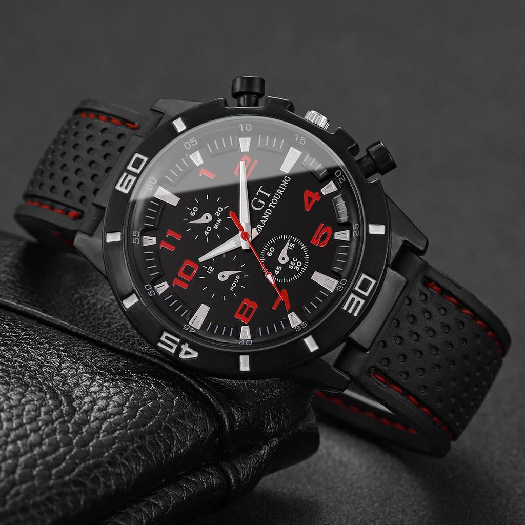 2 STÜCK/Set Mode Herren Quarz Uhr Silikonarmband Herren Sportuhren Reloj Hombre