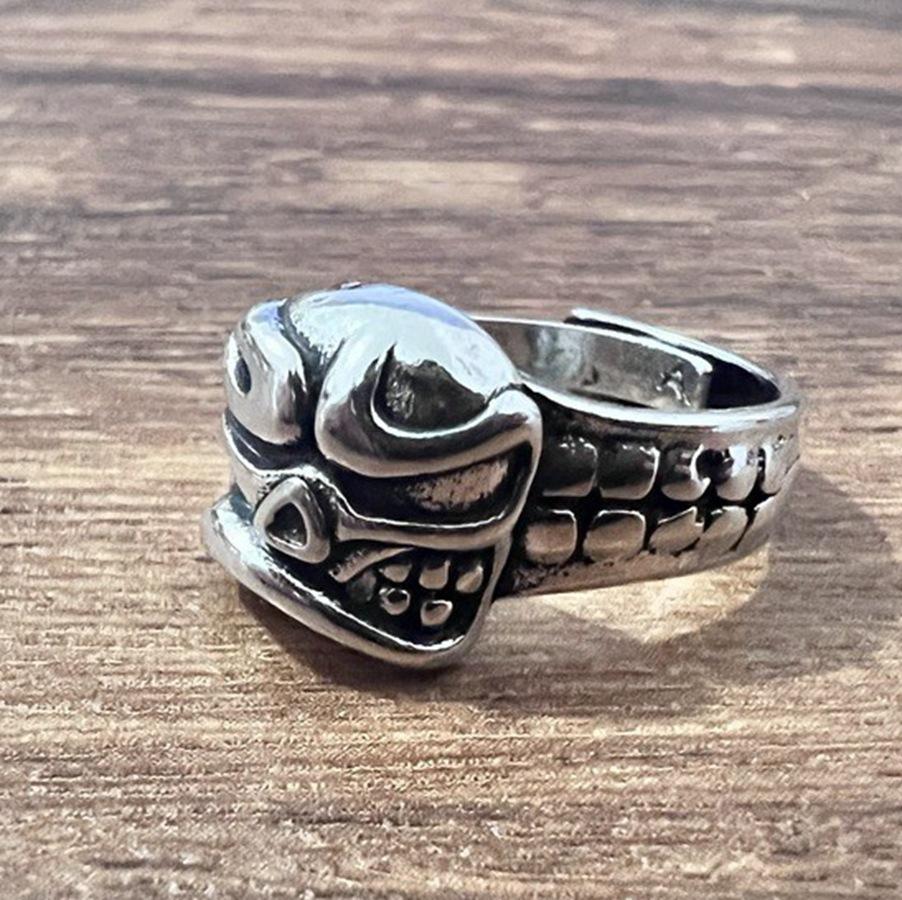 European and American Jewelry Punk Skull Ghost Head Men's Ring