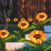 Automatische Solar-Gartenleuchte Sonnenblumenlicht, Realistisch Angetrieben Außenblume Wasserdicht Automatisches Ein-/Ausschalten Dekoration für Terrasse Hinterhof Wiederaufladbare Lampe