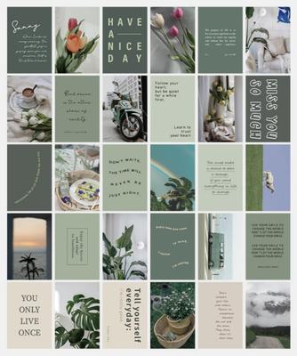 Donalee Stylish and Cute Postcards, Set of 30, Postcard Size, Scandinavian, Korean, and International Designs, Interior Decor, Mini Posters (Love