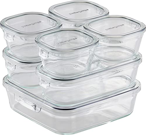 

iwaki Heat-Resistant Glass Storage Container, Cool Gray, Pack & Microwave System Set, PC-PRN7GY2