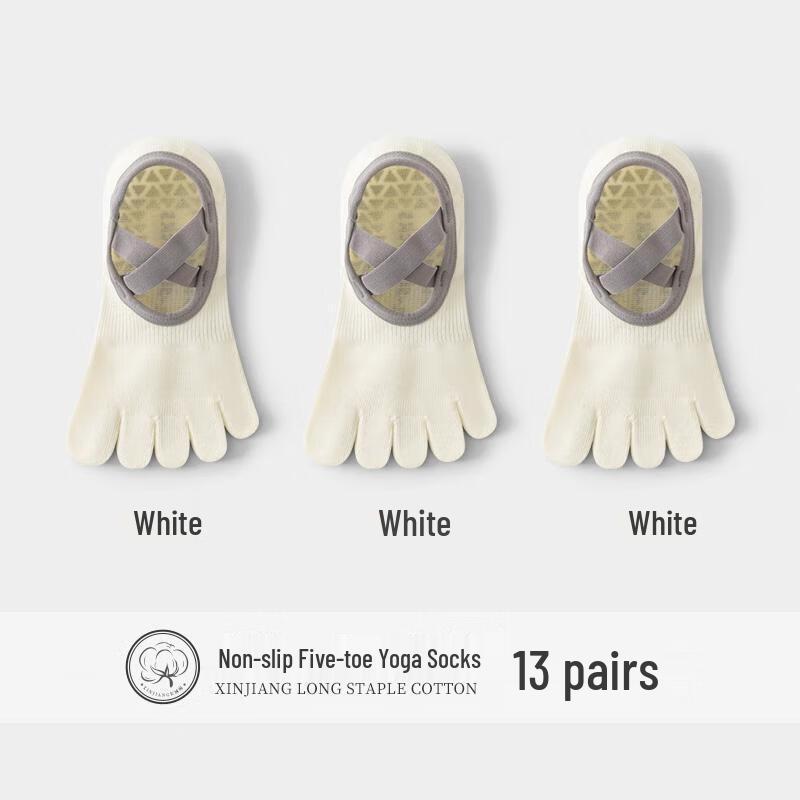 HANDUNYOU Women s Five-Finger Anti-Slip Yoga Pilates Socks