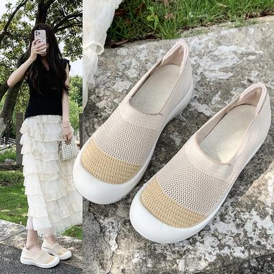 Fashion 2025 Summer Flat Shoes, Lightweight and Comfortable Casual Shoes, Breathable Mesh Shoes, Fashionable and Versatile