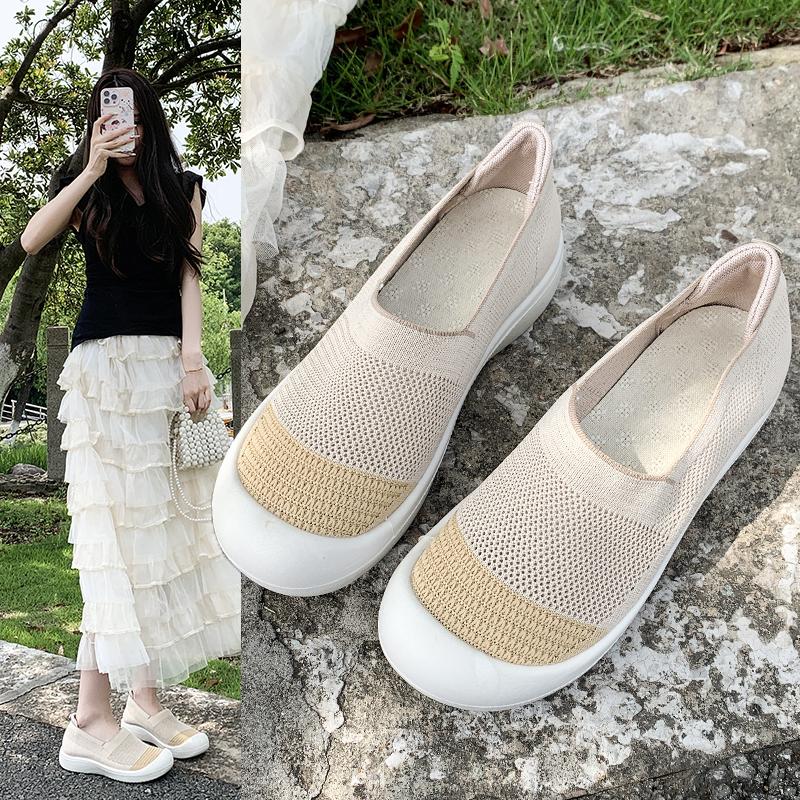 2025 summer flat shoes, lightweight and comfortable casual shoes, breathable mesh shoes, fashionable and versatile