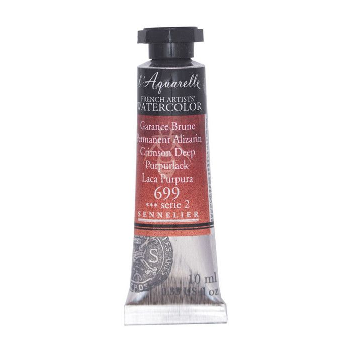 Peinture à l'aquarelle - Sennelier - Tube 10ml S2 - Alizarine Crimson profonde - Haute qualité - Mixte