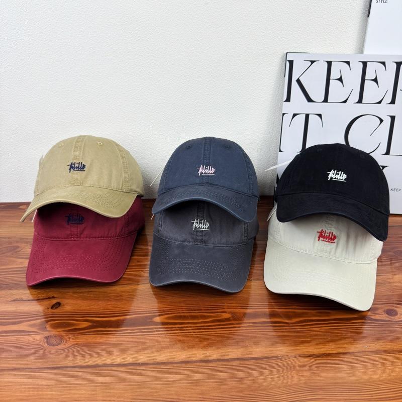 American Retro Letter Embroidered Baseball Cap for Women, Spring and Summer New Curved Brim To Show Face, Small Casual Cap for Men