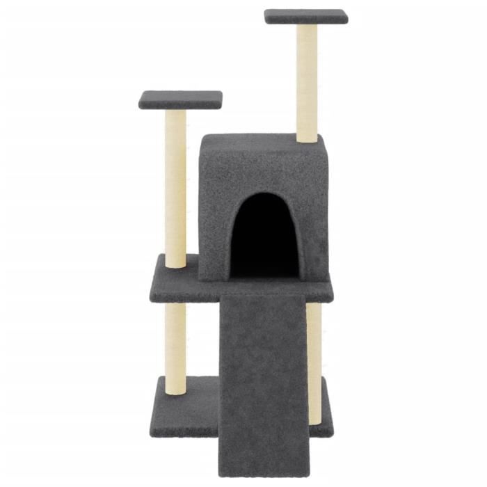 VidaXL Cat Tree with Sisal Scratching Posts Dark Grey 110 Cm 172039