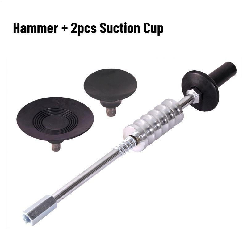 Manual Hammer Dent Puller Portable Car Body Dent Repair Tool with 8-12cm Suction Cup Slide Kit Sheet Metal Manual Pulling Hammer Puller Set