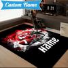 Custom Name Kansas Chiefs Helmet Rug Game Carpet, Floor Mat for Bedroom Living Room Entryway Rug, Home Decor Idea Gift for Christmas birthday