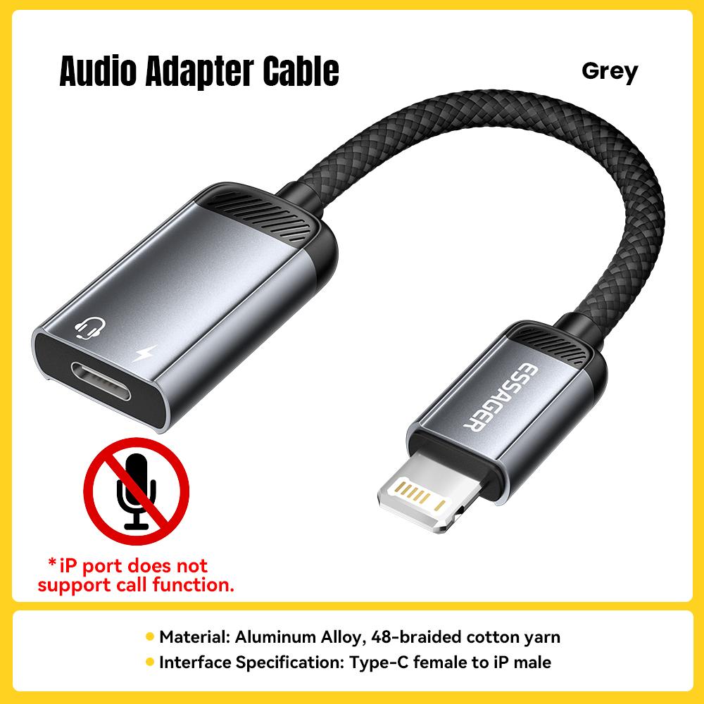 Essager Type-C To Lightning Audio Adapter Cable USB-C Female to Lightning Male OTG Converter for iPhone 16 iPad Pro MacBook Air 3