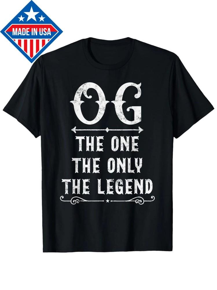 

Men s OG The One The Only The Legend Graphic T-Shirt - Black Cotton Crewneck Tee 3XL