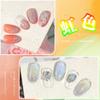 Coikaze Magnetic Gel Oval Cat Eye Gel Set Galaxy Color Gel Cat Eye Compatible 6-Color UV/LED (Rainbow)