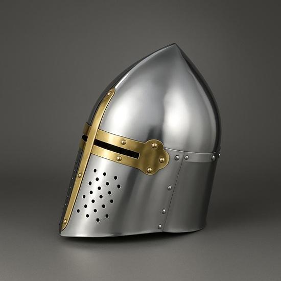 Handmade Medieval 14th Century Great Helmet Perfect for Renaissance Fair, Cosplay, LARP, Halloween Costume Authentic Steel Armor Replica