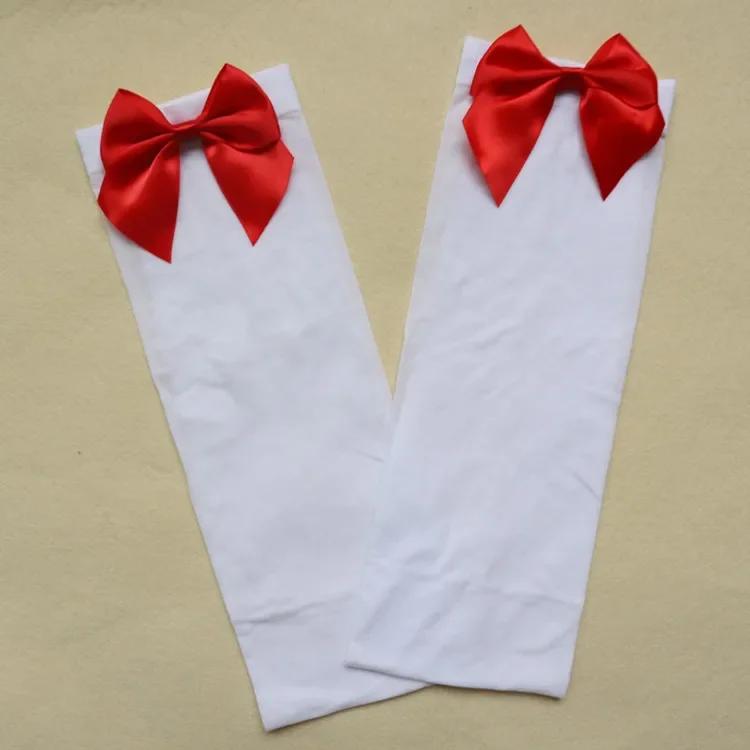 Sexy Women's Hosiery Pink Bow Stay Up Thigh High Silk Stockings Hose.Ladies Sweet Bow Stockings Pantyhose Students Stockings