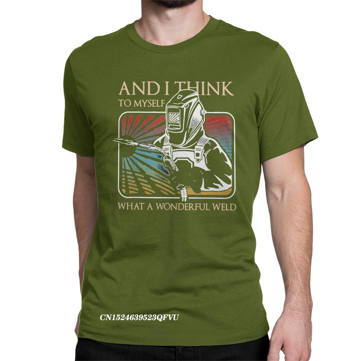

И я думаю про себя, какой замечательный сварщик Топы Футболки Мужские хлопковые футболки Футболка с круглым вырезом Harajuku Топы Лето 3XL